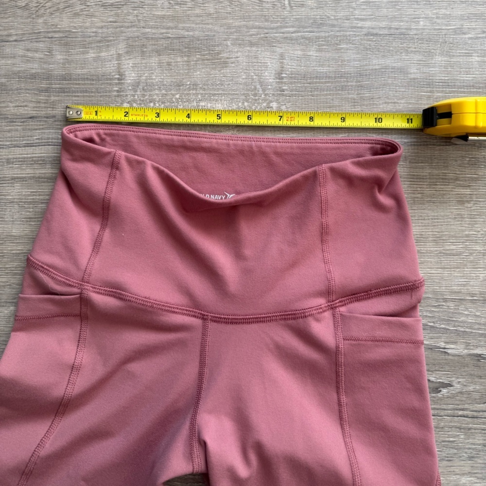 Old Navy Women’s Size XXS/XS Dusty Rose High-Waisted Capri Leggings - Picture 6 of 8